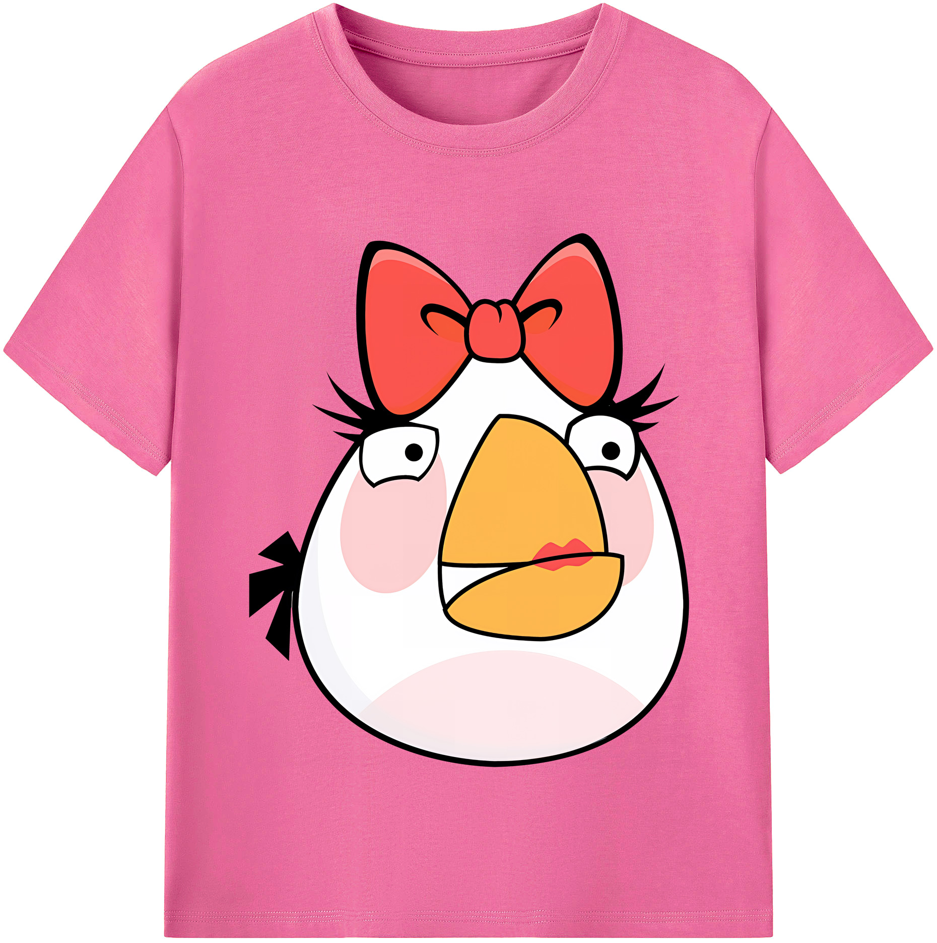 （画像用） Angry Birds アングリーバード レディースカジュアルプリントTシャツ（綿100％）